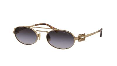 Occhiali da sole Miu Miu Logo MU 54ZS 7OE5D1 53-19 Antique Gold in stock