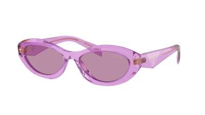 Lunettes de soleil Prada Symbole PR 26ZS 13R07Q 55-16 Transparent Amethyst en stock