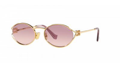 Sonnenbrille Miu Miu Logo MU 52YS 5AK-06S 54-21 Gold auf Lager