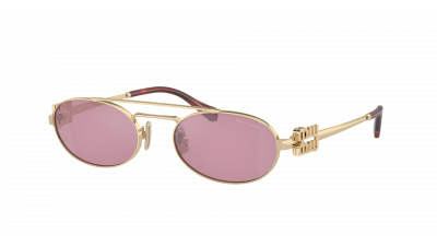Lunettes de soleil Miu Miu Logo MU 54ZS ZVN50D 53-19 Pale Gold na zalihi