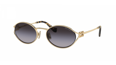 Lunettes de soleil Miu Miu Logo MU 52YS ZVN-5D1 54-21 Pale Gold en stock