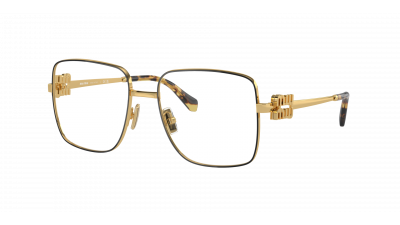Brille Miu Miu MU 51XV KUI-1O1 54-17 Gold auf Lager