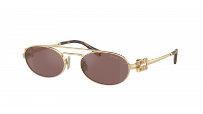 Occhiali da sole Miu Miu Logo MU 54ZS ZVN70D 53-19 Pale Gold in stock