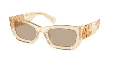 Occhiali da sole Miu Miu MU 09WS 11T40F 53-22 Sand Transparent in stock