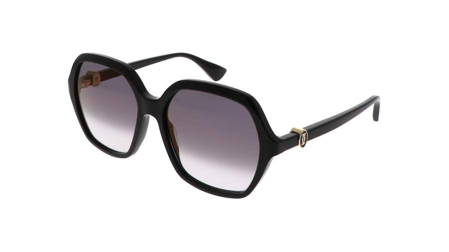 Sonnenbrille Cartier Contemporary CT0470S 001 57-16 Schwarz auf Lager