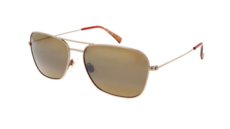Lunettes de soleil Maui Jim Naauao H675-16 58-16 Shiny Light Gold na zalihi