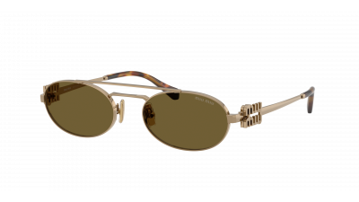Miu Miu Logo MU 54ZS 7OE09Z 53-19 Brass Gold
