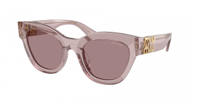 Occhiali da sole Miu Miu Glimpse MU 01YS 12W20I 51-22 Mauve transparent in stock
