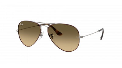 Occhiali da sole Ray-Ban Aviator Large Metal RB3025 9270/0A 62-14 Havana on gun metal in stock