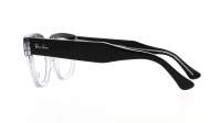 Ray-Ban Mega hawkeye RX0298V RB0298V 2034 48-21 Black on transparent