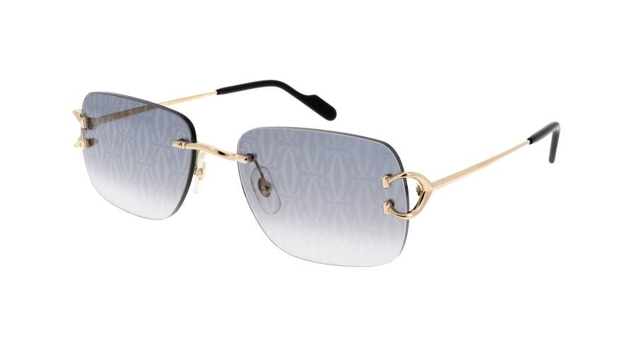 Lunettes de soleil Cartier Core range CT0330S 007 57-18 Gold en stock