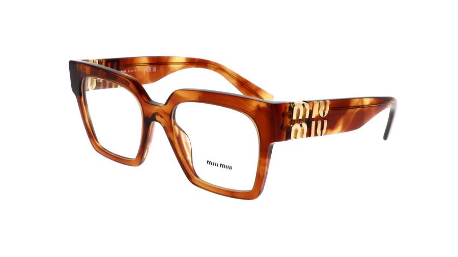Occhiali da vista Miu Miu MU 04UV 11Q1Q1 52-19 Stripped Tobacco in stock