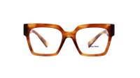 Miu Miu MU 04UV 11Q1Q1 52-19 Stripped Tobacco