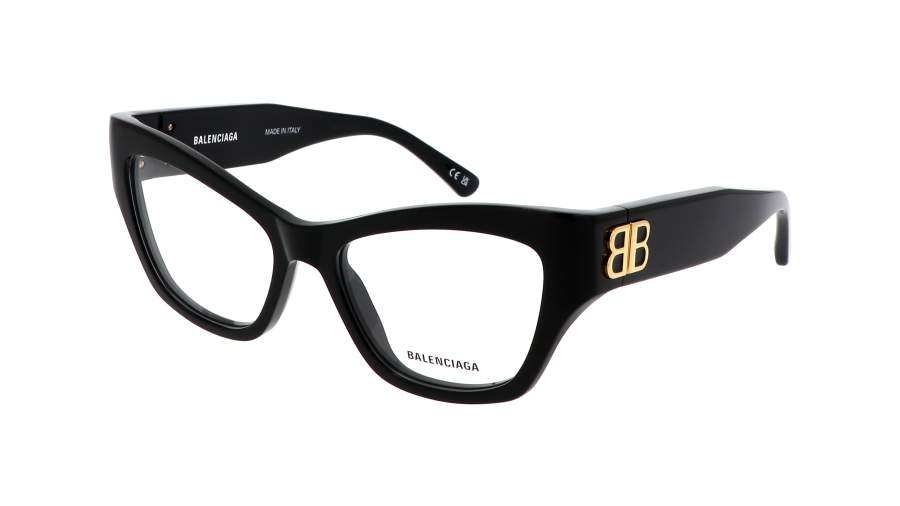 Brille Balenciaga Everyday BB0362O 001 54-17 Schwarz auf Lager
