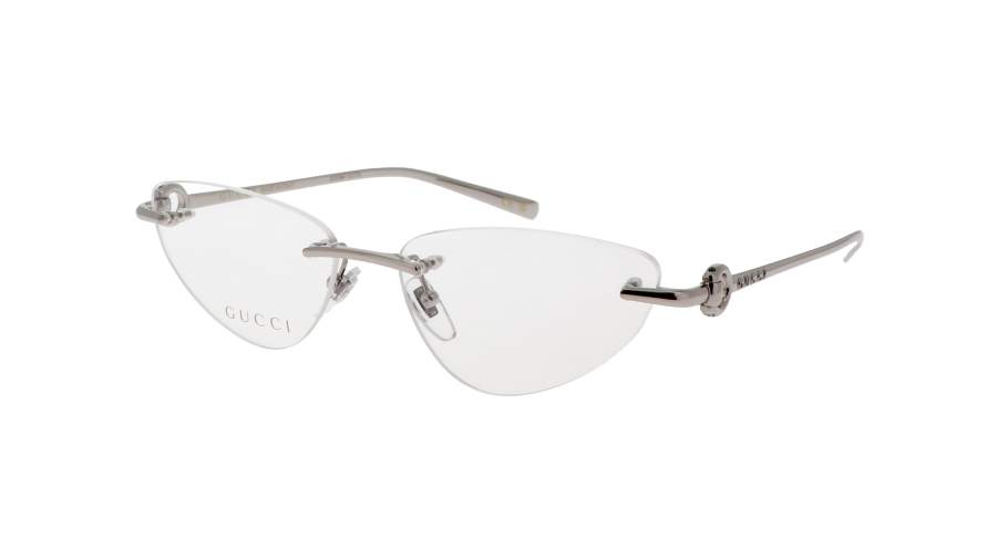 Brille Gucci Horsebit GG1702O 001 54-16 Silber auf Lager