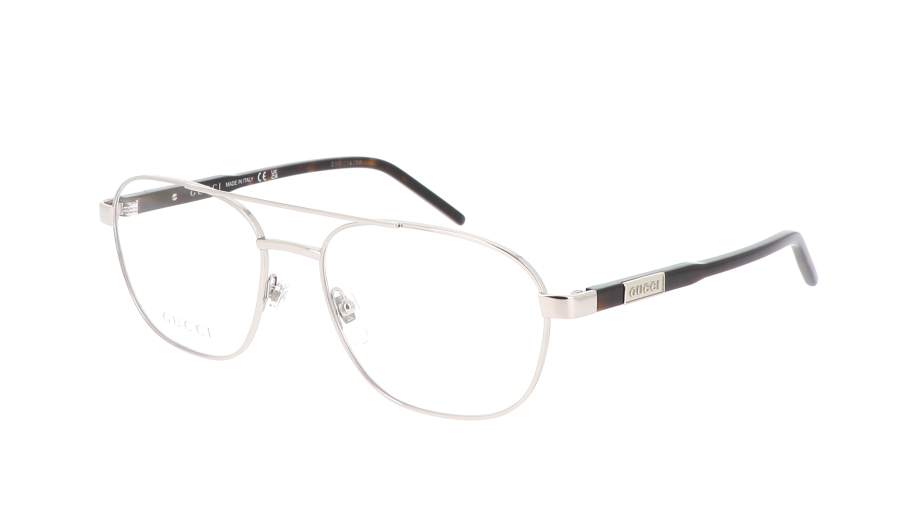 Brille Gucci Lettering GG1800O 002 56-17 Silber auf Lager