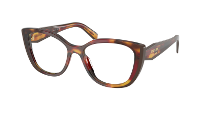 Lunettes de vue Prada PR B04V 22A-1O1 53-17 Poppy tortoise/Bordeaux en stock