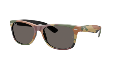 Occhiali da sole Ray-Ban New wayfarer RB2132 6822/B1 55-18 Black & green camuflage in stock
