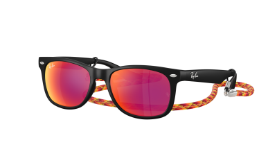 Lunettes de soleil Ray-Ban Junior new wayfarer RJ9052S 7028/6Q 47-15 Rubber Black en stock