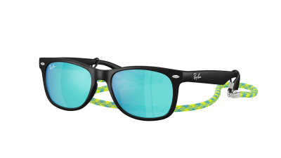 Lunettes de soleil Ray-Ban Junior new wayfarer RJ9052S 702855 47-15 Rubber Black en stock