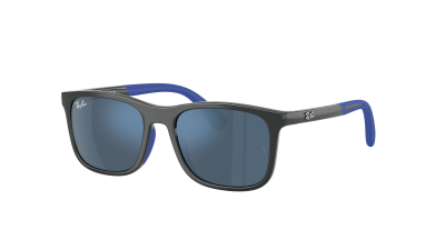 Lunettes de soleil Ray-Ban RJ9084S 7151/55 47-16 Grey on Rubber Blue en stock