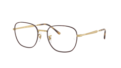 Sunglasses Ray-Ban RX6534 3188 53-19 Matte Havana on Matte Arista Gold in stock