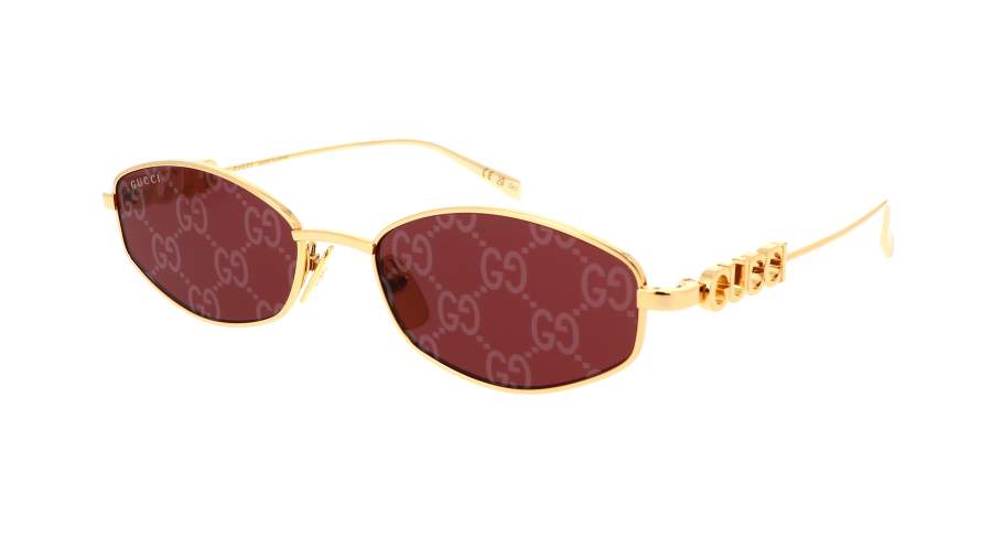 Occhiali da sole Gucci Lettering GG1802S 002 55-18 Oro in stock