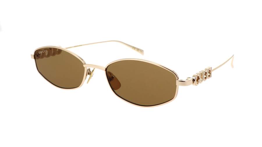 Occhiali da sole Gucci Lettering GG1802S 005 55-18 Oro in stock