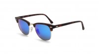 Ray-Ban Clubmaster Tortoise Matt RB3016 1145/17 49-21 Flash Lenses Schmal Verspiegelte Gläser