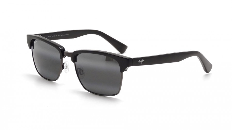 Maui Jim Kawika MJ 257 17C Noir Verres polarisés miroirs Large