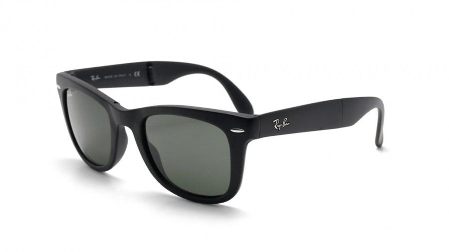 Sonnenbrille Ray-Ban Original Wayfarer Schwarz Matt RB4105 601S 50-22 Mittel Folding auf Lager
