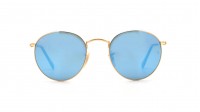 Ray-Ban Round Metal Round Flat Lenses Gold RB3447N 001/9O 50-21 Medium Flash