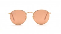 Ray-Ban Round Metal flat lenses RB3447N 001/Z2 50-21 Shiny gold