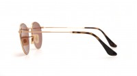 Ray-Ban Round Metal flat lenses RB3447N 001/Z2 50-21 Shiny gold