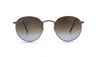 Ray-Ban Round Metal Braun RB3447 9003/96 50-21 Mittel Gradient Gläser