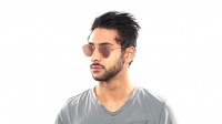Ray-Ban Round Metal flat lenses RB3447N 001/Z2 50-21 Shiny gold