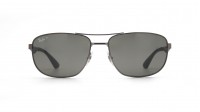 Ray-Ban P RB3528 029/9A 61-17 Argent Large Polarisés