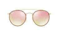 Ray-Ban Round Double Bridge Golden RB3647N 001/7O 51-22 Medium Gradient Flash