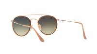 Ray-Ban Round Double Bridge Golden RB3647N 001/7O 51-22 Medium Gradient Flash
