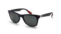 Ray-Ban Wayfarer Scuderia Ferrari Schwarz Mat RB4195M F602/71 52-20 Medium