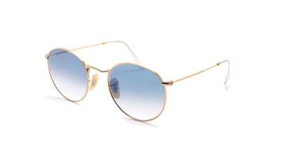 Ray-Ban Round metal Flat Lenses Gold RB3447N 001/3F 53-21 Large Gradient