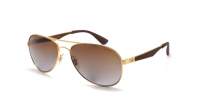 Ray-Ban P Aviator large metal Or RB3549 001/T5 58-16 Medium Polarisés
