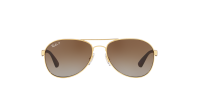 Ray-Ban P Aviator large metal Or RB3549 001/T5 58-16 Medium Polarisés
