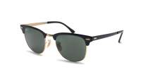 Ray-Ban Clubmaster Metal Schwarz RB3716 187/58 51-21 Mittel Polarisierte Gläser