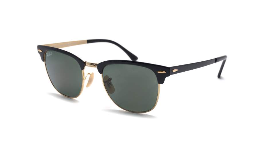 Ray-Ban Clubmaster Metal Noir RB3716 187/58 51-21 Medium Polarisés