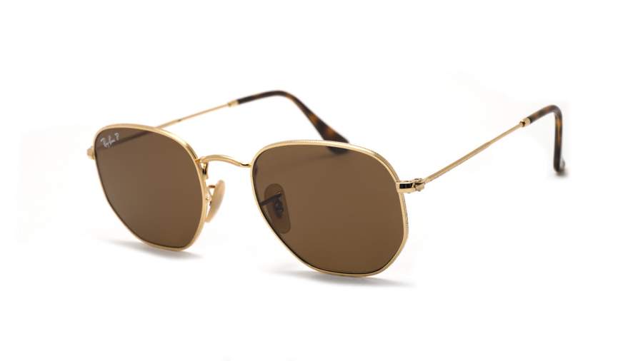 Ray-Ban Hexagonal Flat Lenses Or RB3548N 001/57 54-21 Large Polarisés