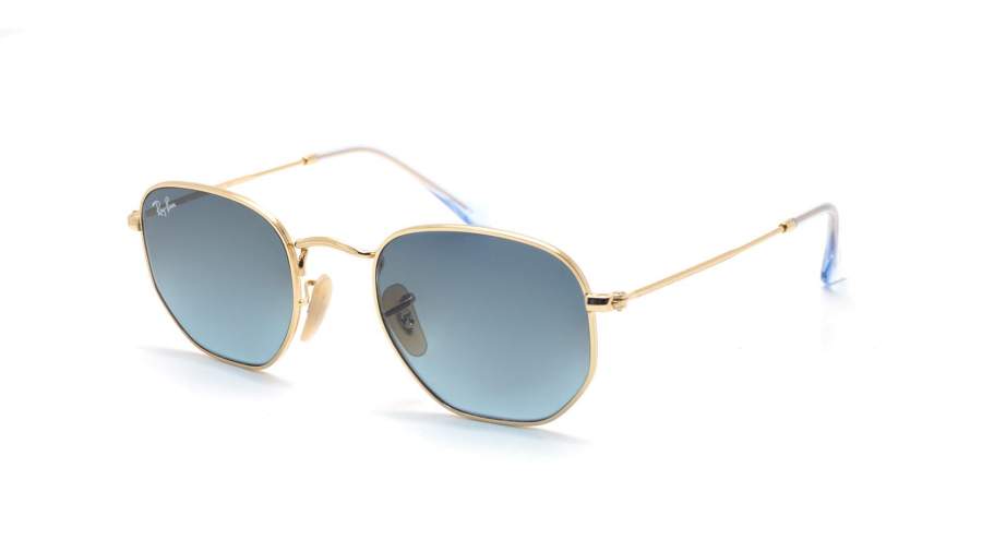 Ray-Ban Hexagonal Flat Lenses Or RB3548N 9123/3M 51-21 Small Dégradés