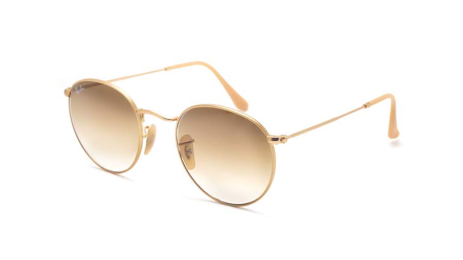 Ray-Ban Round Metal Or Mat RB3447 112/51 50-21 Medium Dégradés