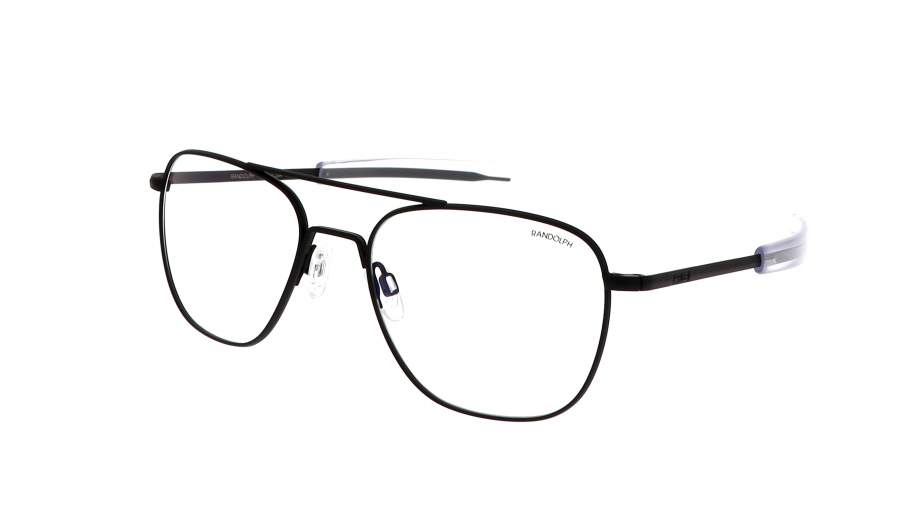 Brille Randolph Aviator rx Schwarz Matt AF190 55-20 Mittel auf Lager