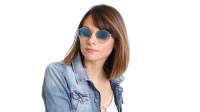 Ray-Ban Round metal Flat lenses RB3447N 001/3F 50-21 Or